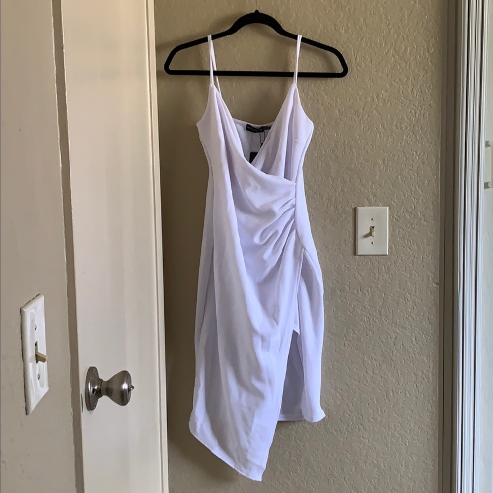 Pretty Little Thing Laurielle White Wrap Dress